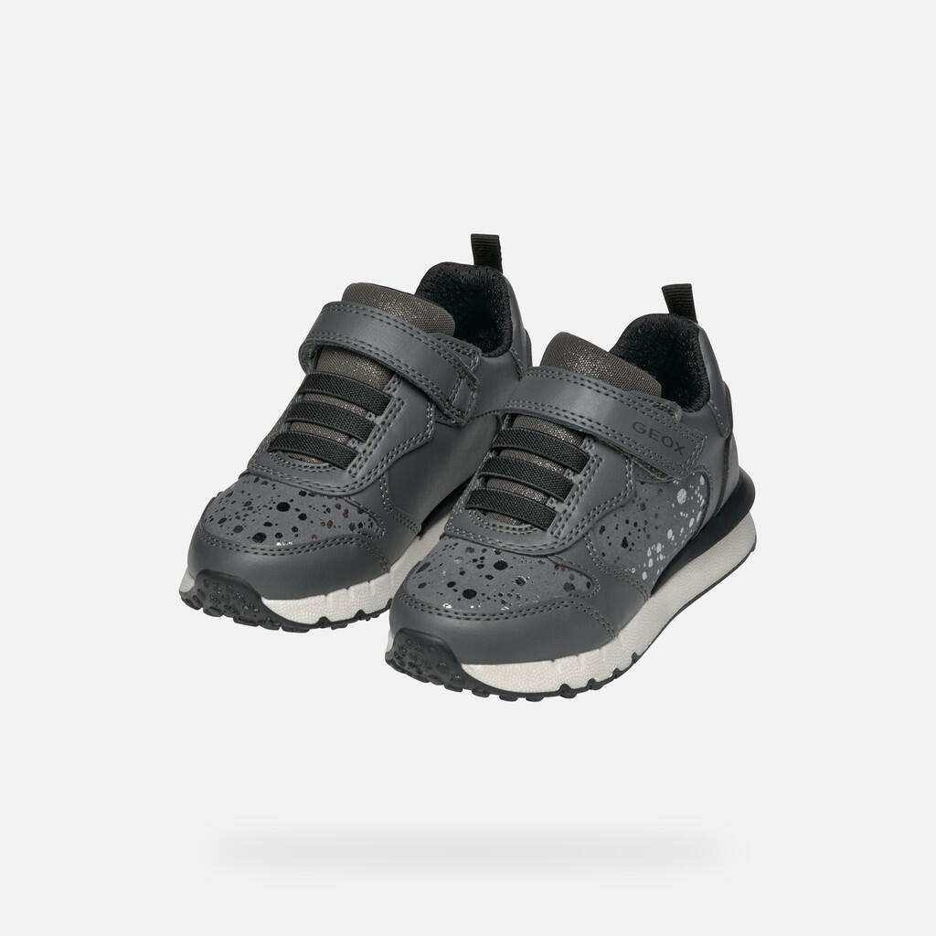 Baskets Fille J FASTICS GIRL Gris Foncé 4/7