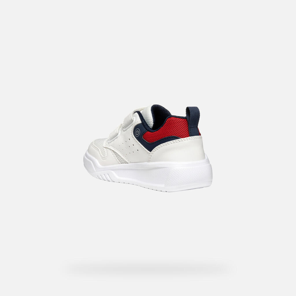Baskets Garçon J ILLUMINUS BOY Blanc/Rouge 5/7