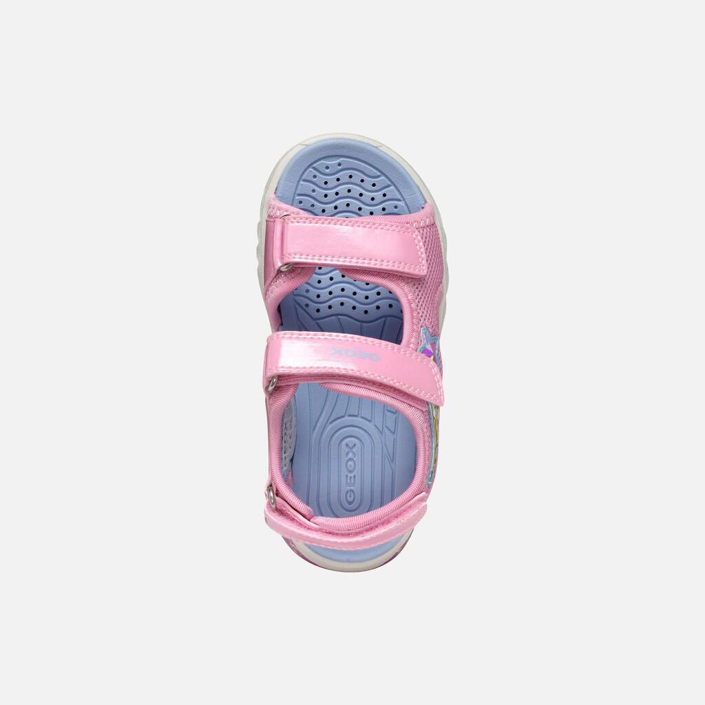 Baskets Fille J SANDAL CIBERDRON GIRL Rose/Bleu Ciel Clair 7/7