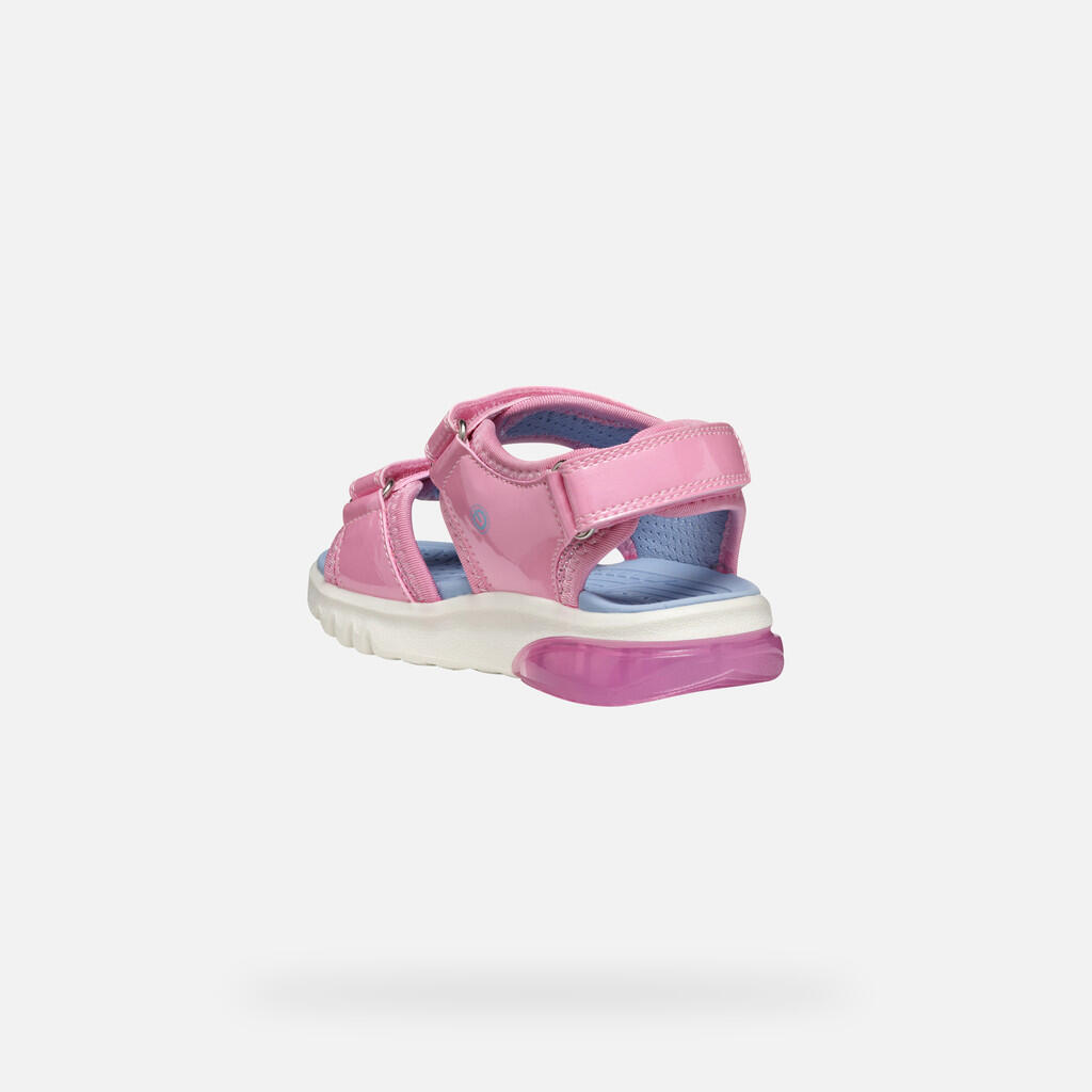 Baskets Fille J SANDAL CIBERDRON GIRL Rose/Bleu Ciel Clair 5/7