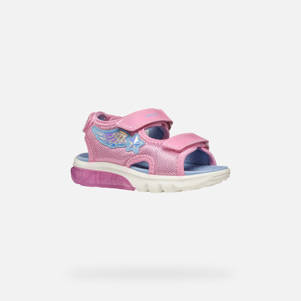 Baskets Fille J SANDAL CIBERDRON GIRL Rose/Bleu Ciel Clair 4/7