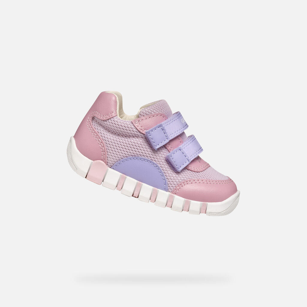 Geox - Premiers Pas Bébé Fille Iupidoo Baby Rose/lilas - Chaussures De Sport - Rose - Decathlon