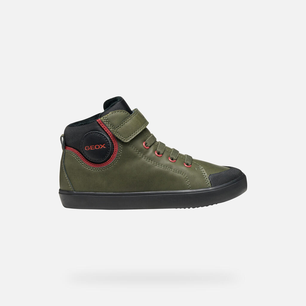 Baskets Garçon J GISLI BOY Vert Foncé/Noir 2/7