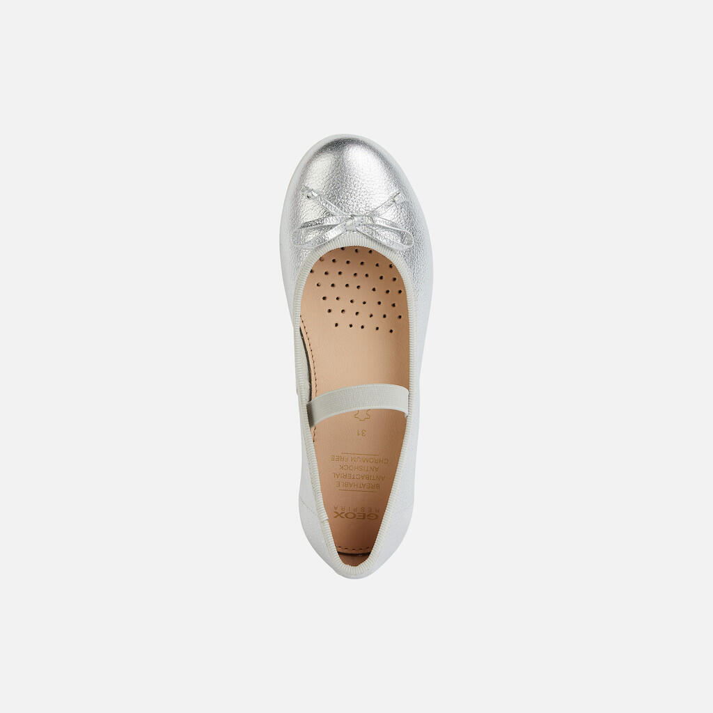 Ballerines Fille JR PLIE' Argent 6/7