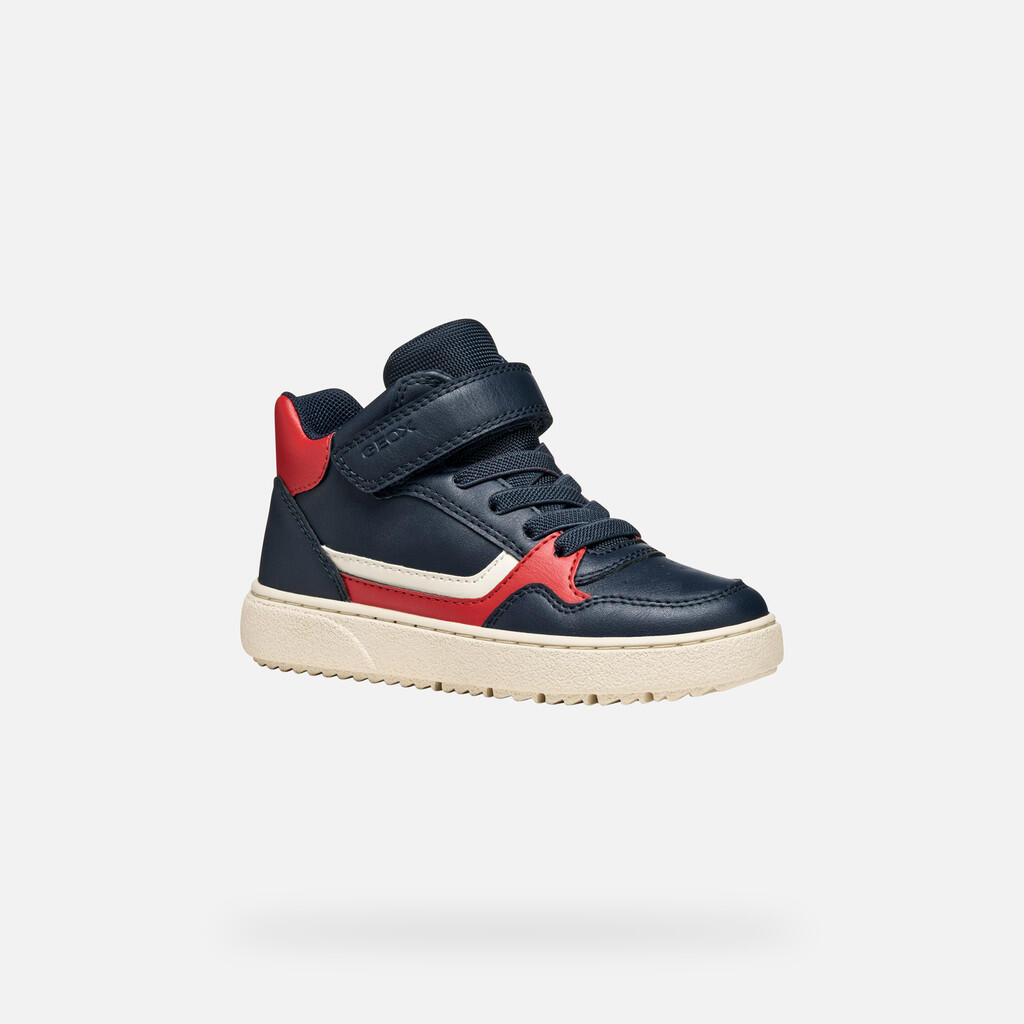 Baskets Garçon THELEVEN BOY Bleu Marine/Rouge 4/7
