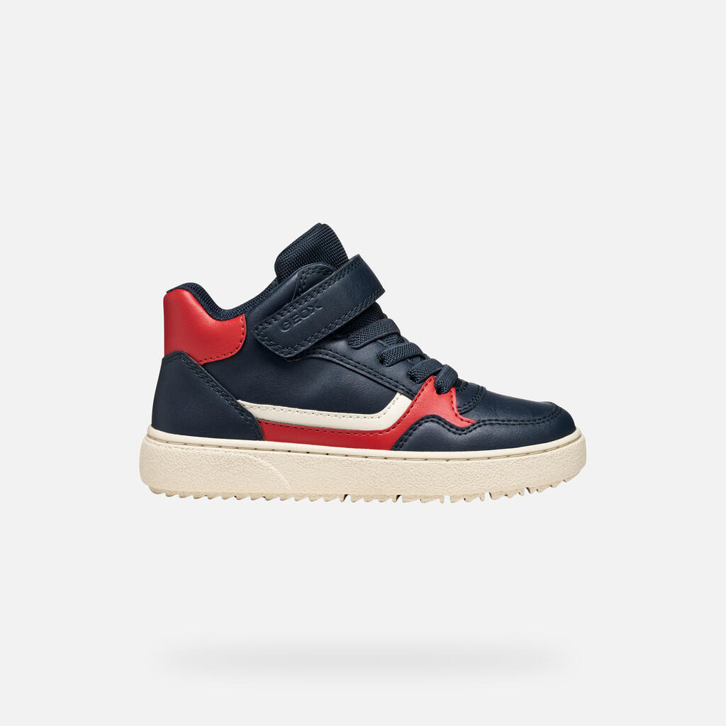 Baskets Garçon THELEVEN BOY Bleu Marine/Rouge 2/7