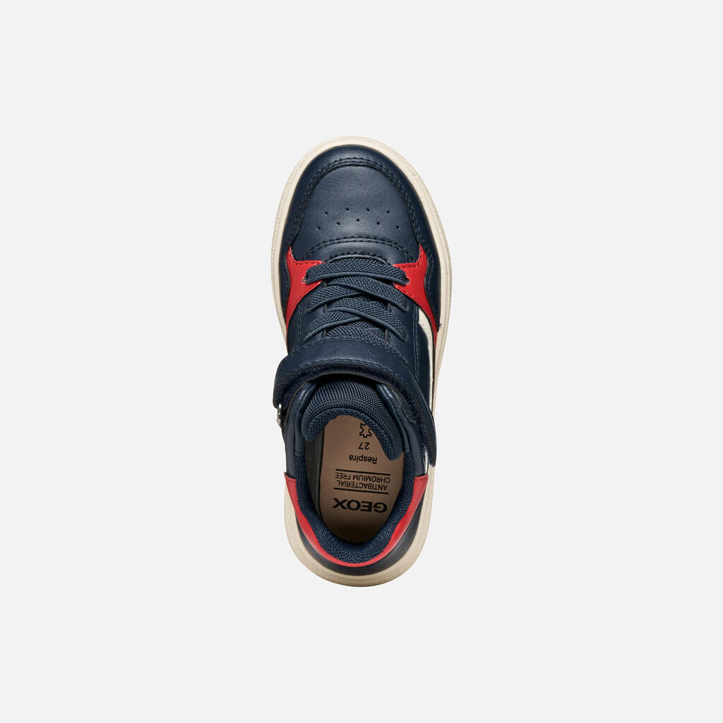 Baskets Garçon THELEVEN BOY Bleu Marine/Rouge 7/7