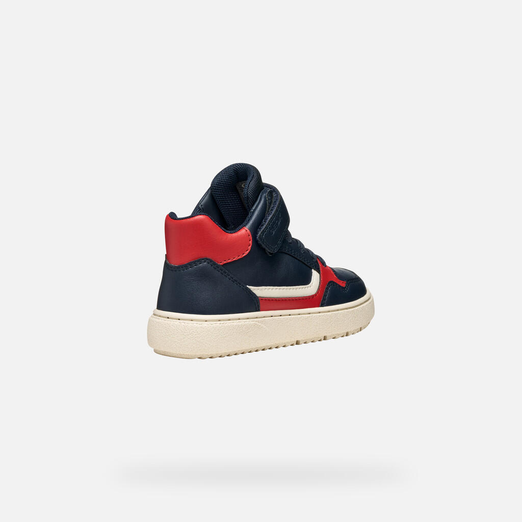 Baskets Garçon THELEVEN BOY Bleu Marine/Rouge 6/7