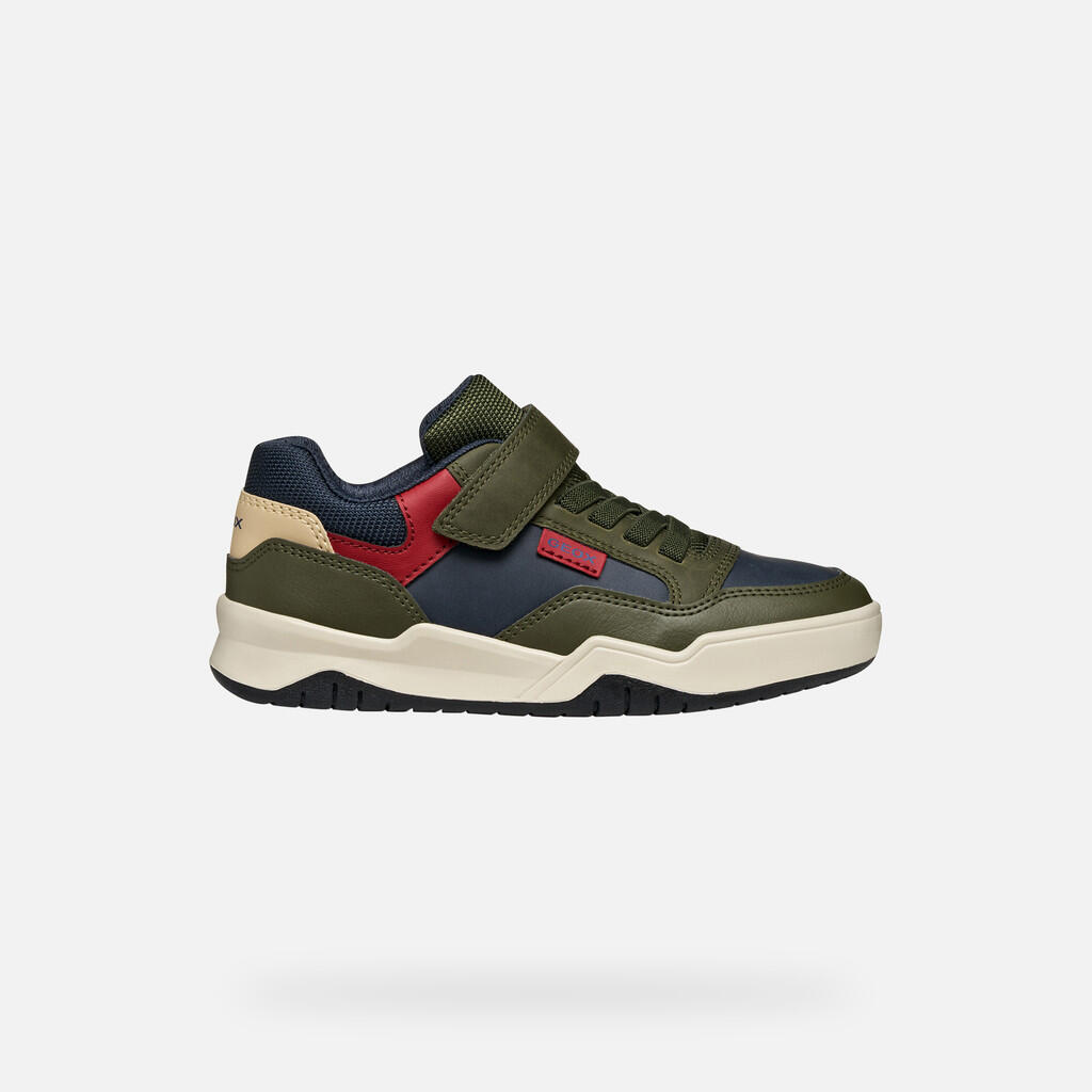 Baskets Garçon PERTH BOY Vert Militaire/Bleu Marine 2/7