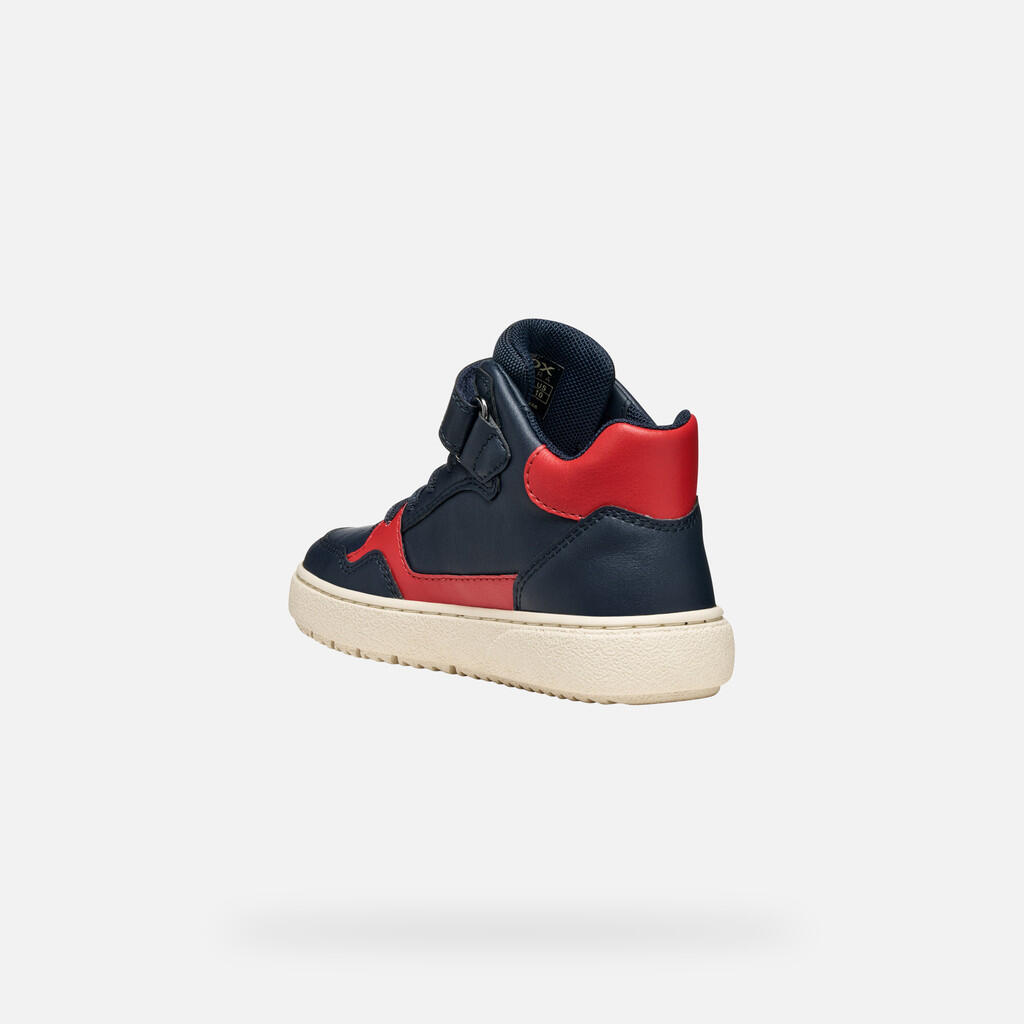Baskets Garçon THELEVEN BOY Bleu Marine/Rouge 5/7