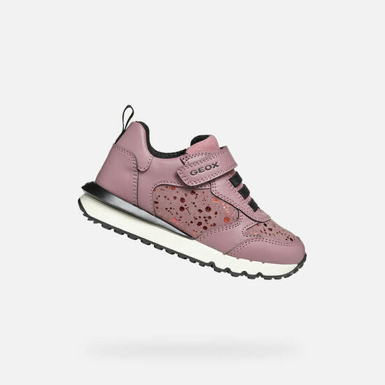 Baskets Fille J FASTICS GIRL Rose Foncé