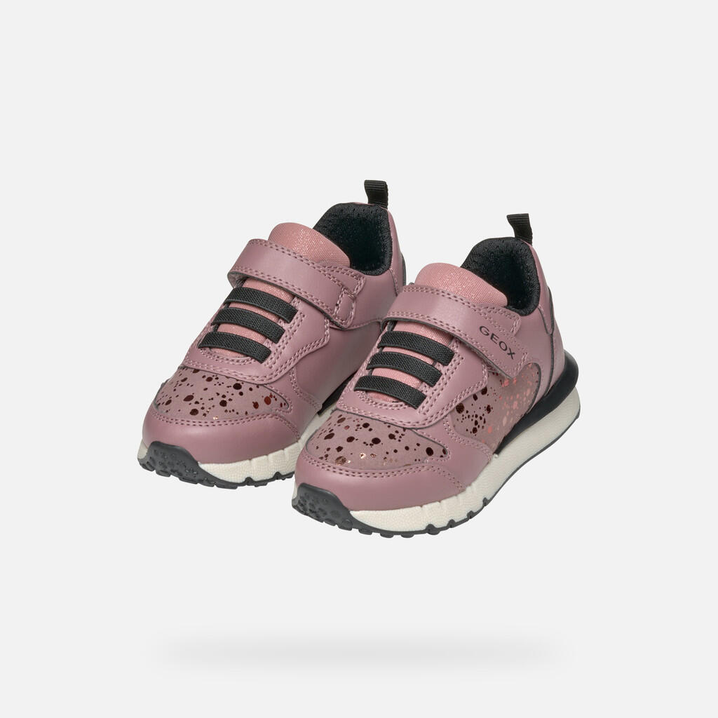 Baskets Fille J FASTICS GIRL Rose Foncé 3/7
