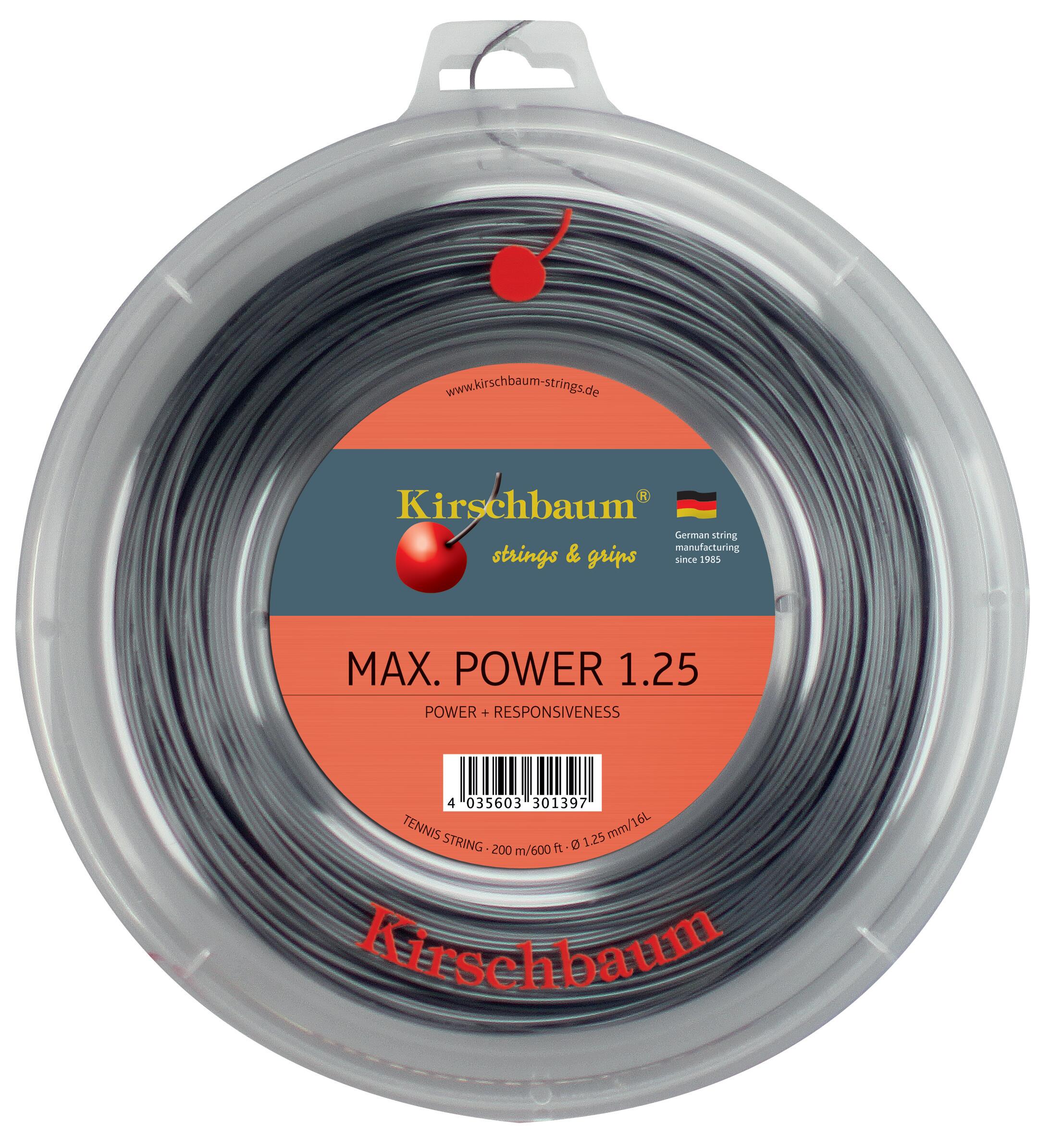 Bobine Kirschbaum 200 m Max power gris 1,20 mm 1/1