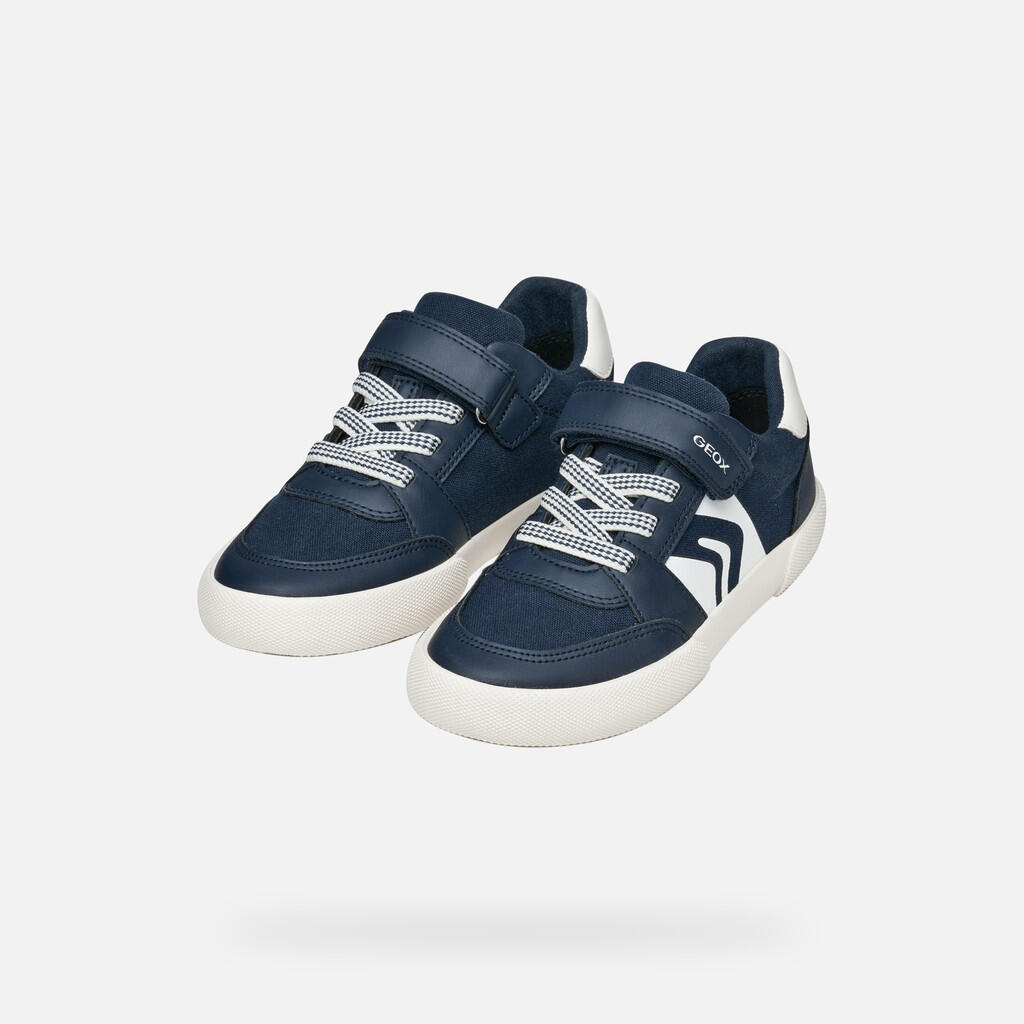Baskets Garçon J GISLI BOY Bleu Marine/Blanc 3/7