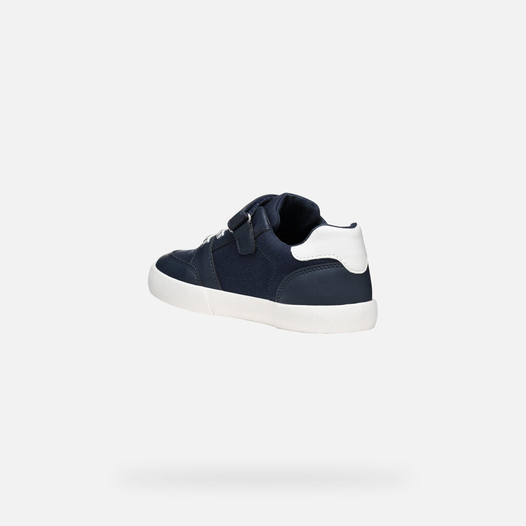 Baskets Garçon J GISLI BOY Bleu Marine/Blanc 5/7