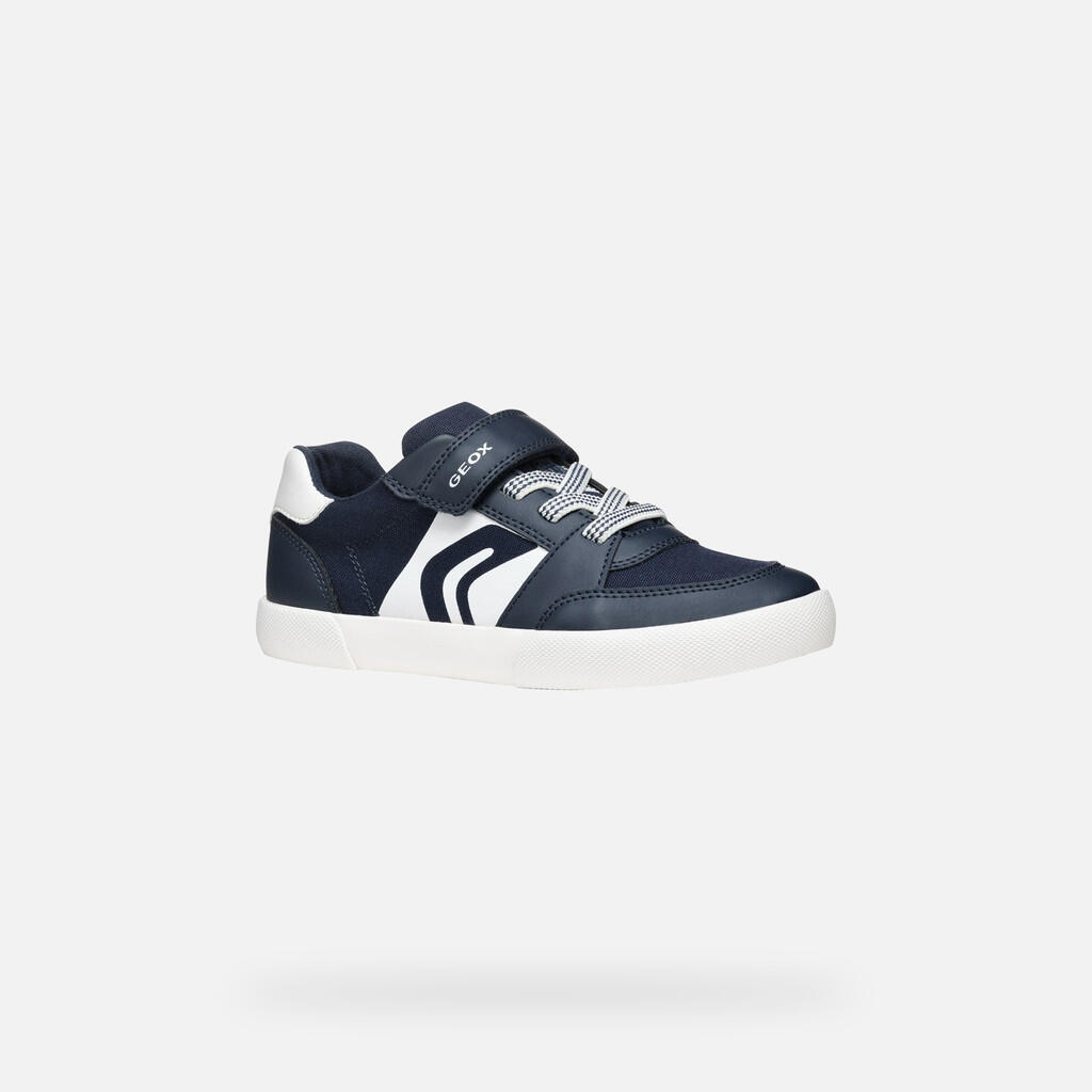 Baskets Garçon J GISLI BOY Bleu Marine/Blanc 4/7
