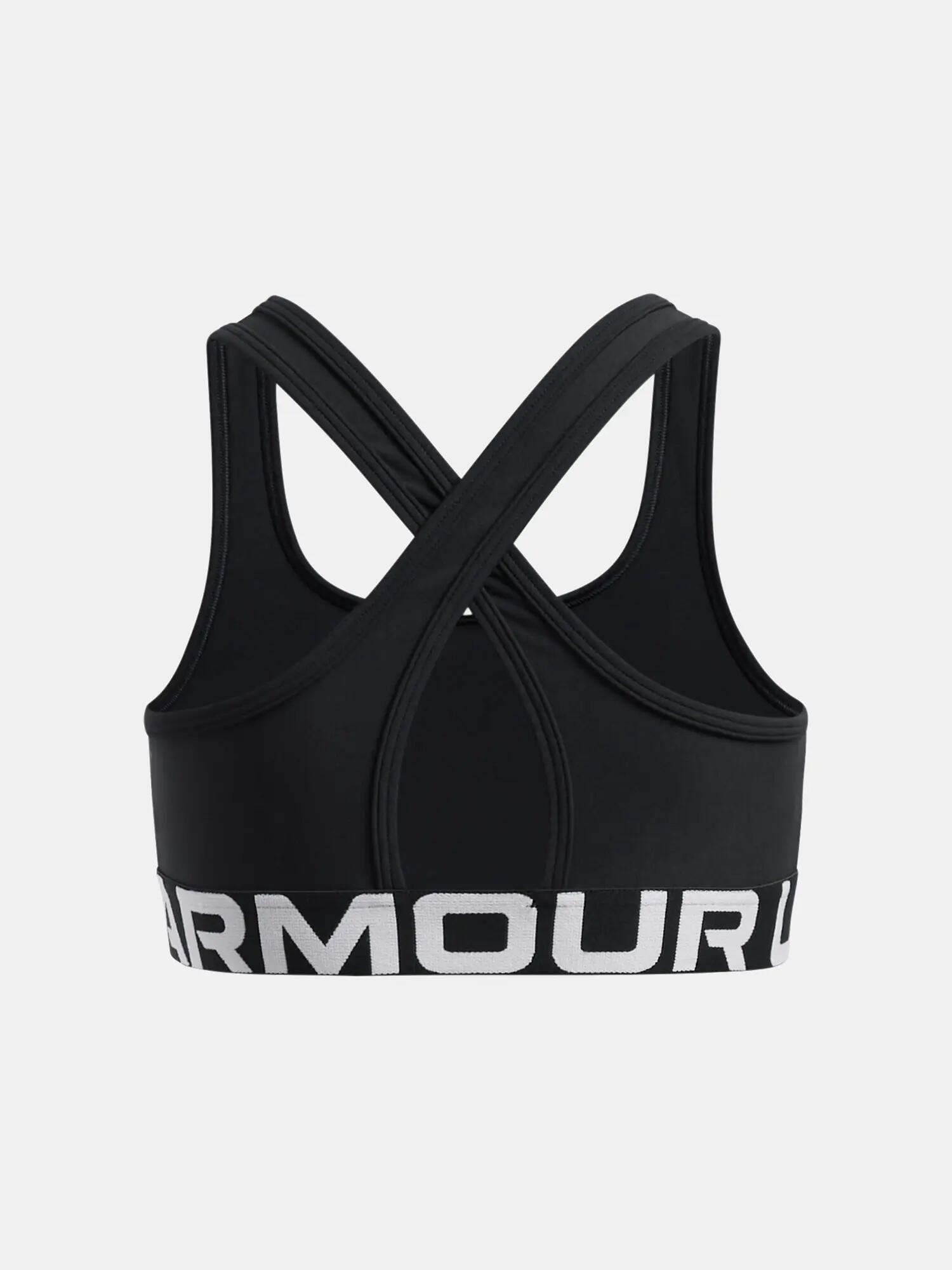 Biustonosz treningowy dziecięcy Under Armour Crossback black 2/3