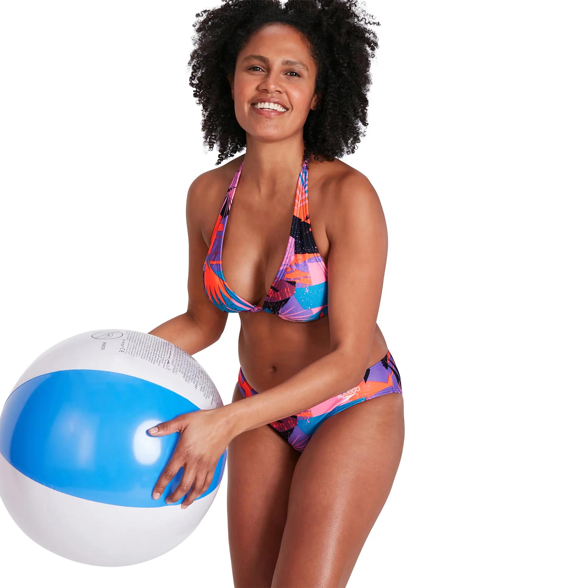 Női Speedo Triangle fürdőruha sötétkék/piros 4/5