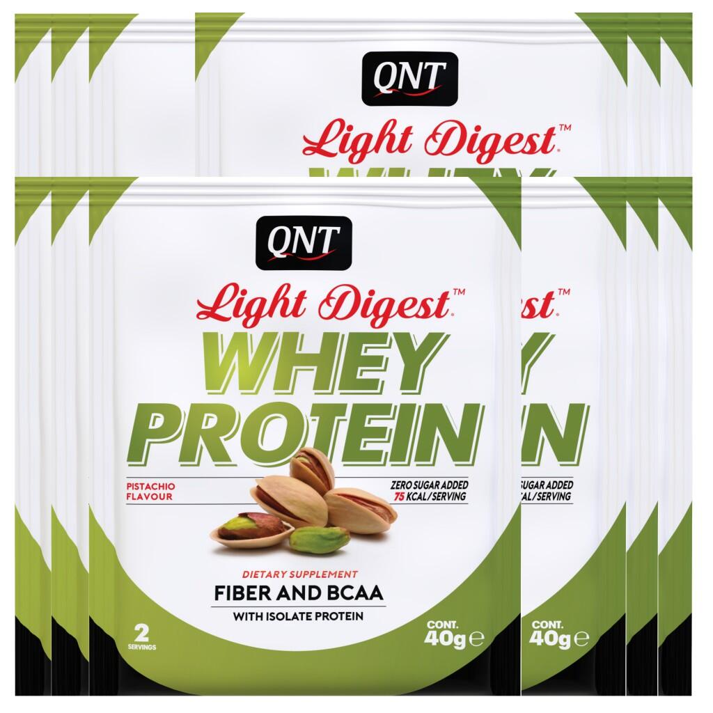 QNT Whey Light Digest - Proteine del siero senza glutine ricche di BCAA e fibre