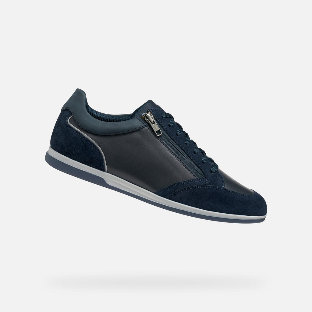 Geox - Baskets Homme U Renan Bleu Marine - Chaussures De Sport - Bleu - Decathlon