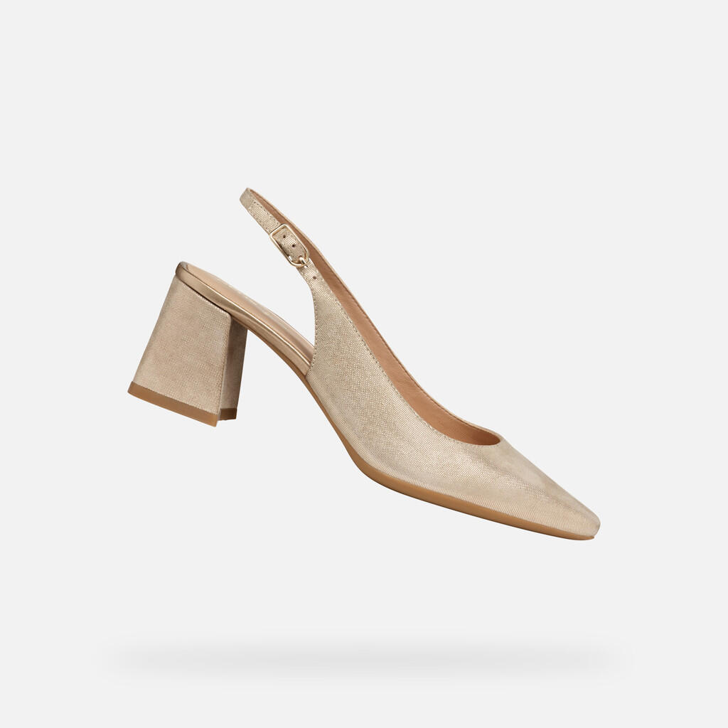 Geox - Escarpins Femme Giselda Woman Or Clair - Chaussures De Sport - Jaune - Decathlon