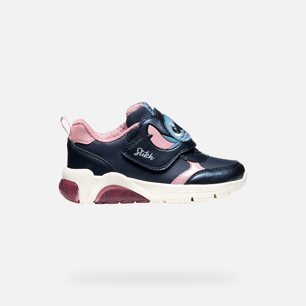 Baskets Fille J FADINLIGHT GIRL Bleu Marine/Rose 2/7