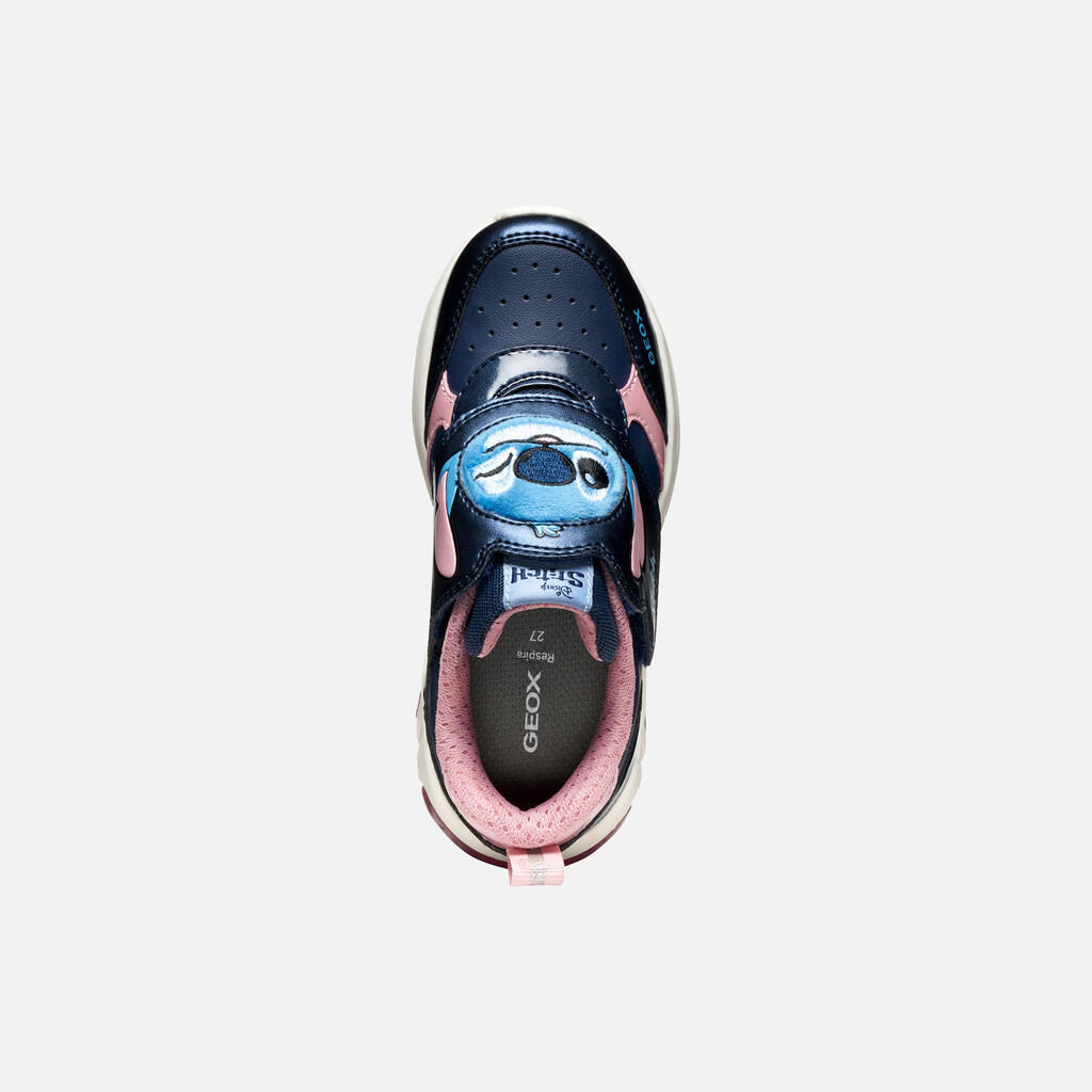Baskets Fille J FADINLIGHT GIRL Bleu Marine/Rose 7/7
