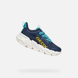 Baskets Garçon FLEXYPER FAST JUNIOR Bleu Clair/Citron Vert