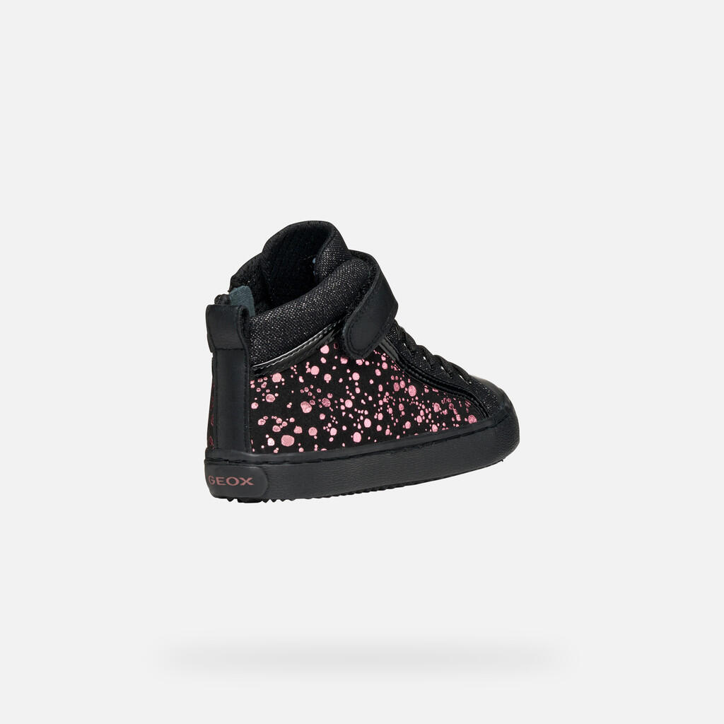 Baskets Fille J KALISPERA GIRL Noir/Violet 6/7