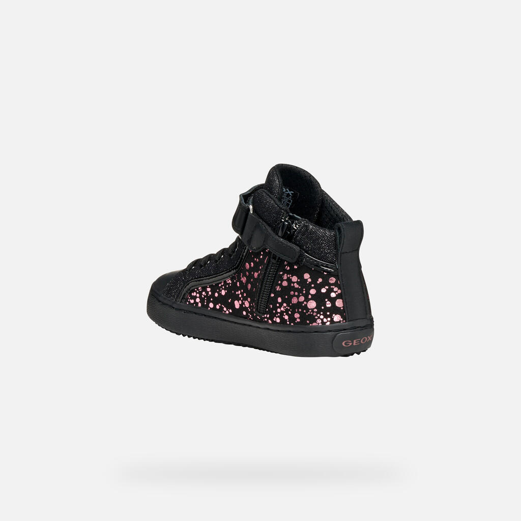 Baskets Fille J KALISPERA GIRL Noir/Violet 5/7