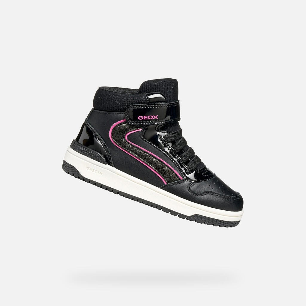 Geox - Baskets Fille J Washiba Girl Noir/fuchsia - Chaussures De Sport - Noir|rose - Decathlon
