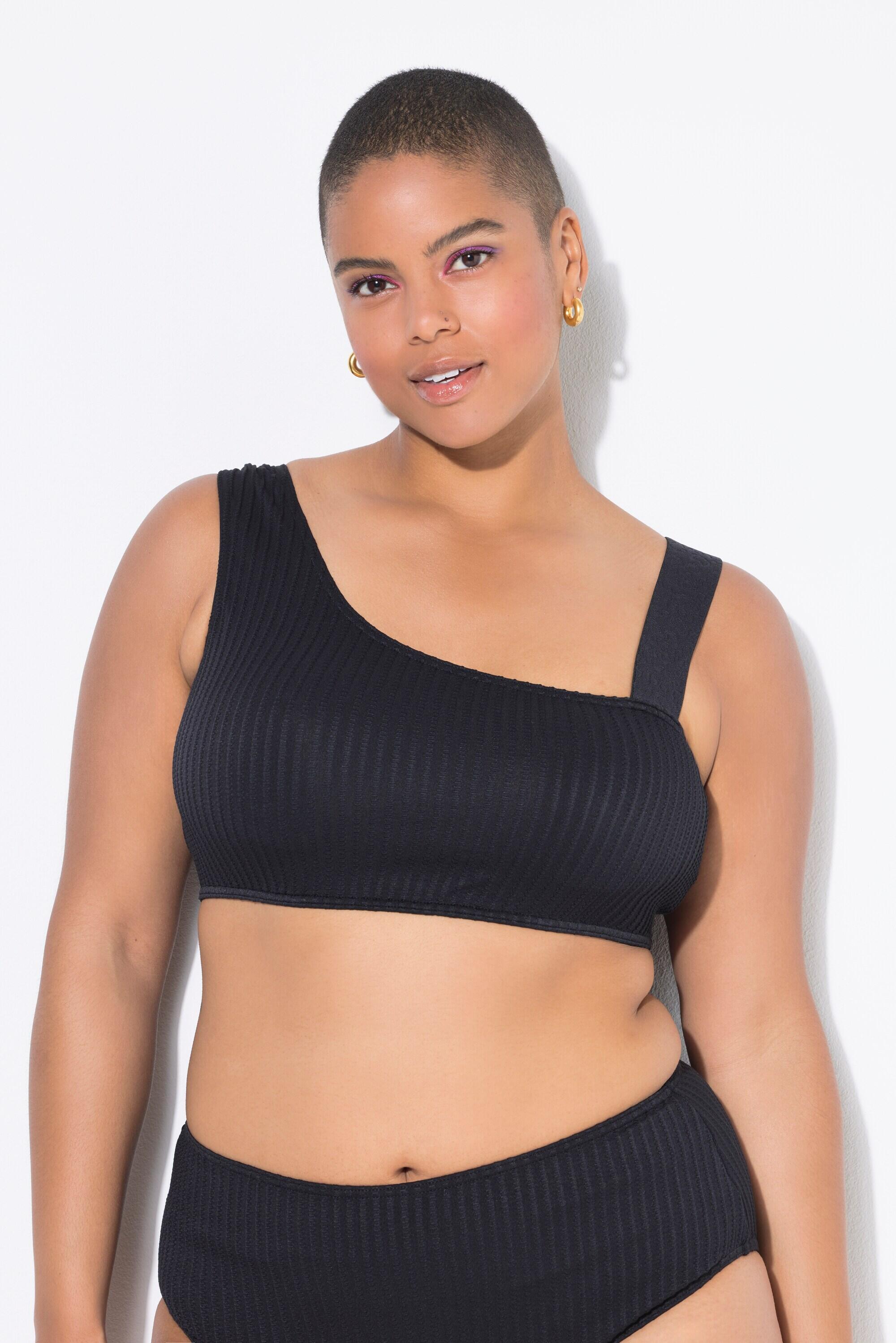 ULLA POPKEN Damen Bikini-Top Shaping Softcups Streifenstruktur