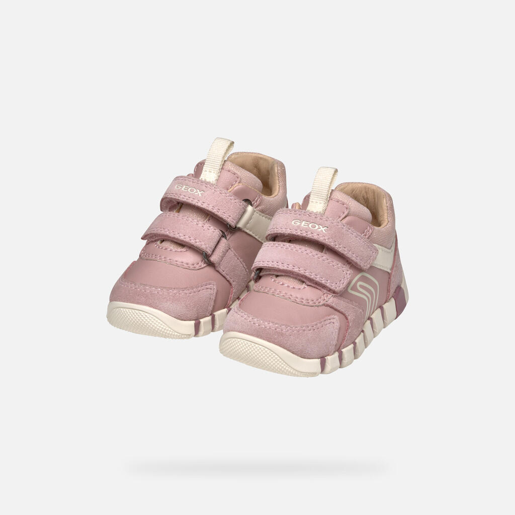 Premiers Pas Bébé Fille IUPIDOO BABY Vieux Rose/Ivoire 3/7