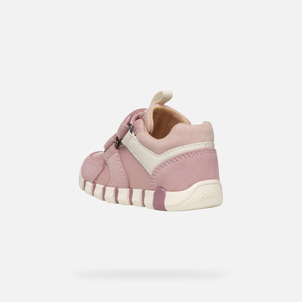 Premiers Pas Bébé Fille IUPIDOO BABY Vieux Rose/Ivoire 5/7