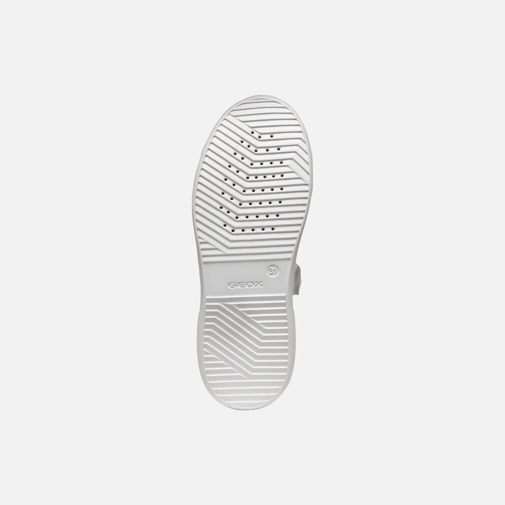 Baskets Fille J NETTUNO GIRL Blanc/Argent 7/7