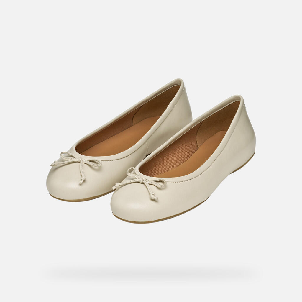 Ballerines Femme D PALMARIA Blanc Cassé 4/7