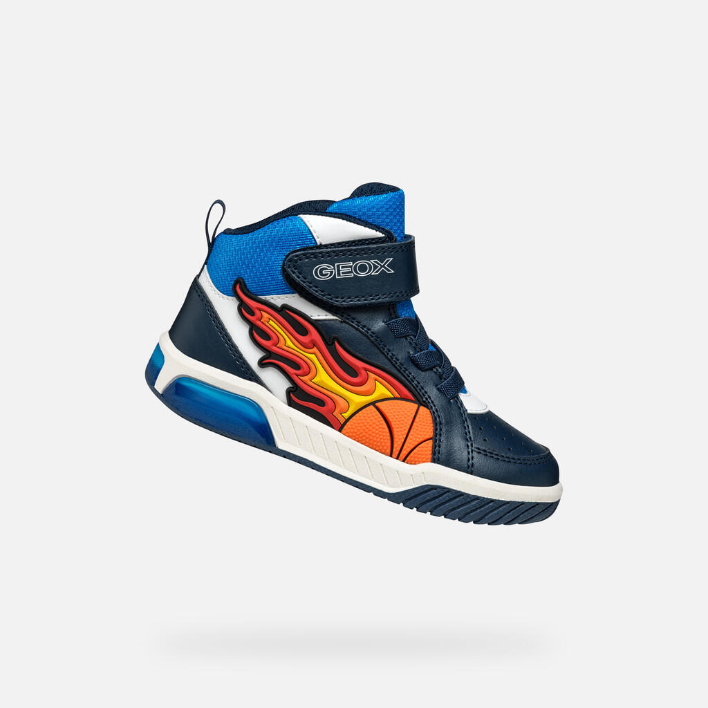 Geox - Baskets Garçon J Inek Boy Bleu Marine/bleu Clair - Chaussures De Sport - Bleu - Decathlon