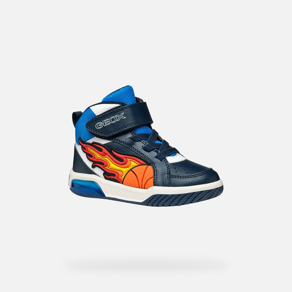 Baskets Garçon J INEK BOY Bleu Marine/Bleu Clair 4/7