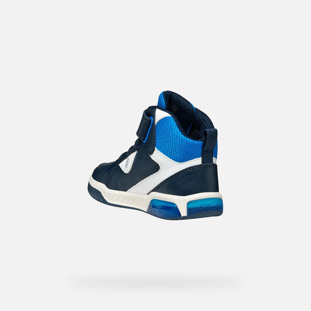 Baskets Garçon J INEK BOY Bleu Marine/Bleu Clair 5/7