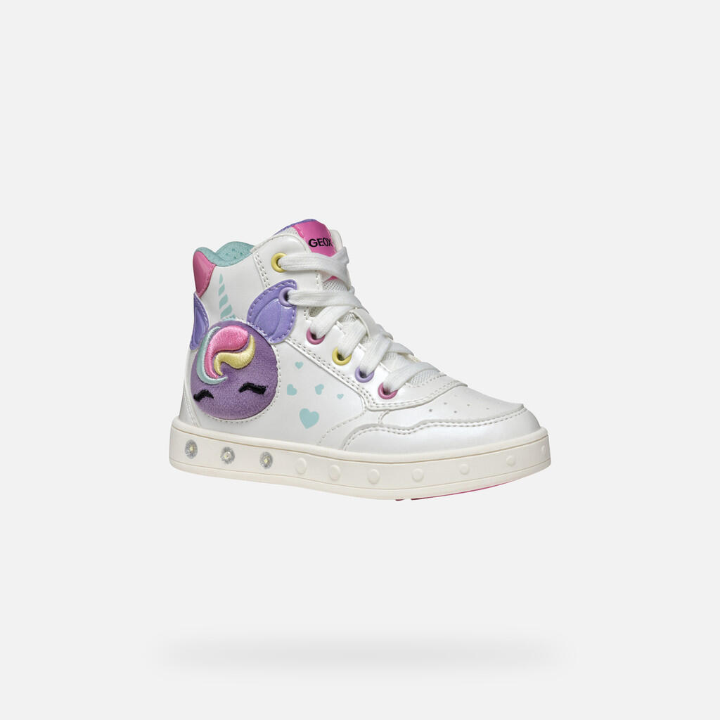 Baskets Fille J SKYLIN GIRL Blanc/Multicolore 4/7