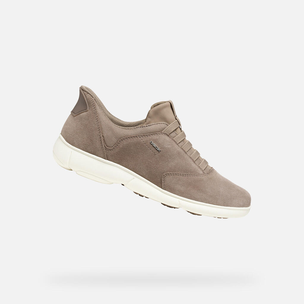 Geox - Baskets Femme Nebula 2.0 Plus Woman Taupe - Chaussures De Sport - Beige - Decathlon