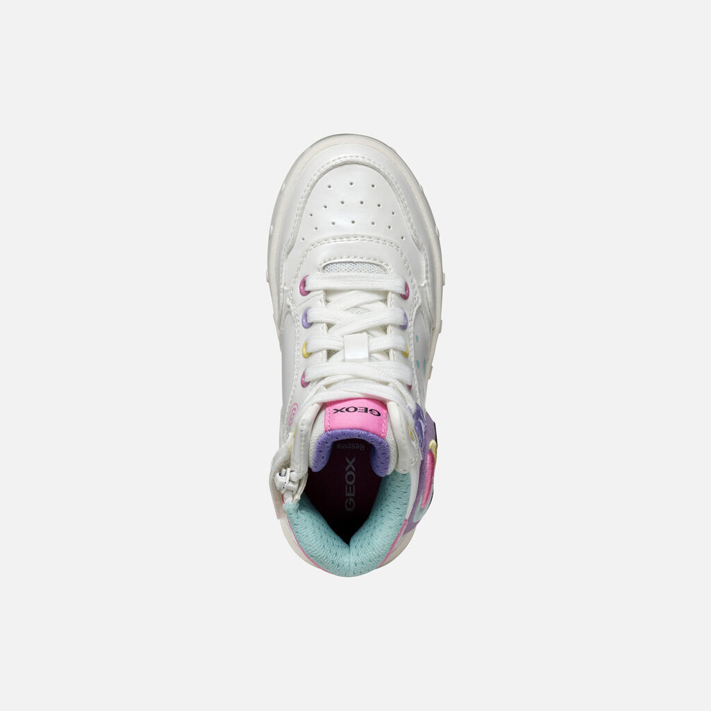 Baskets Fille J SKYLIN GIRL Blanc/Multicolore 7/7