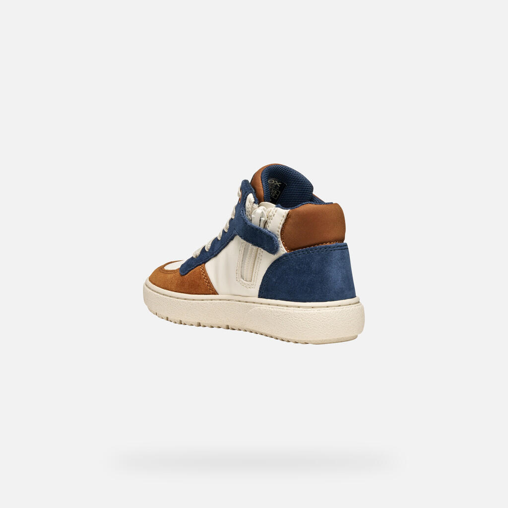 Baskets Garçon THELEVEN BOY Ivoire Clair/Marron Clair 5/7