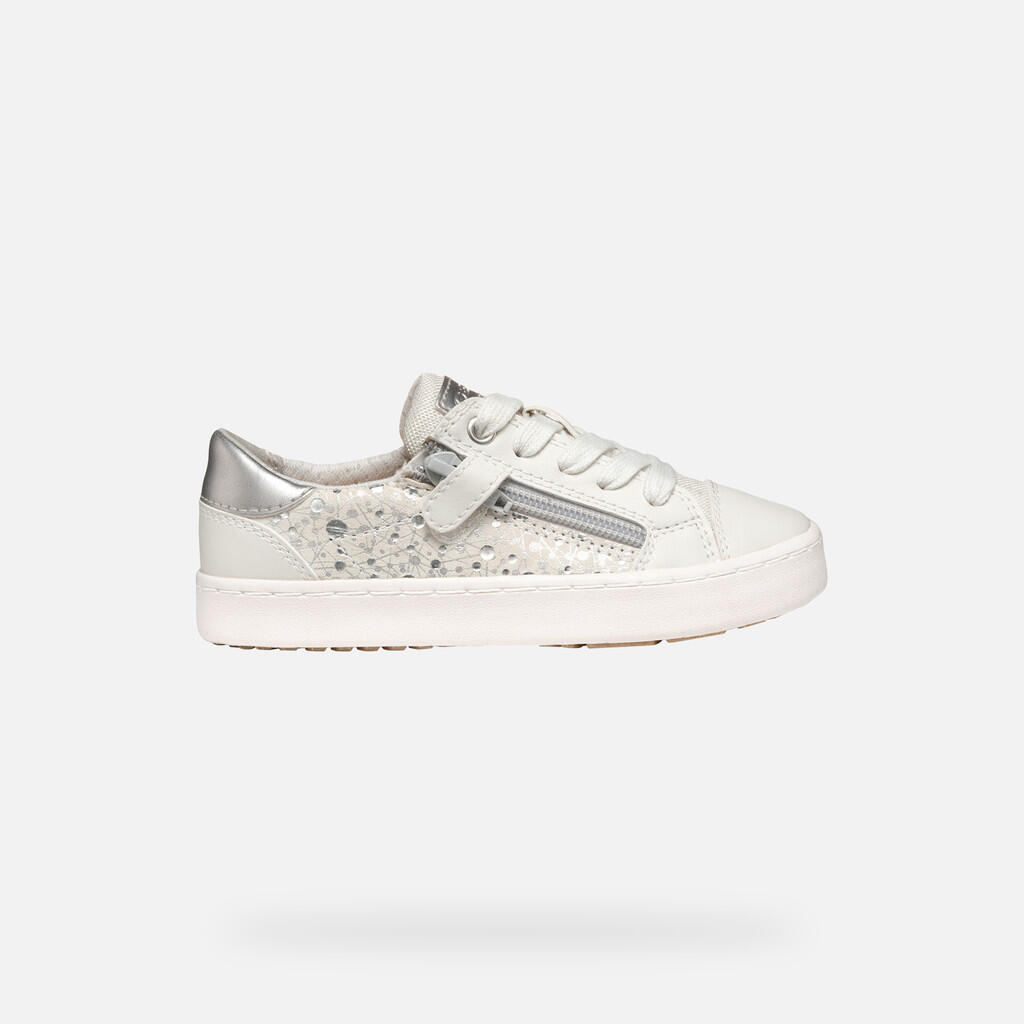 Baskets Fille J KILWI GIRL Blanc Cassé/Argent 2/7