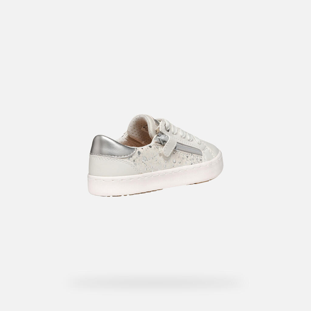 Baskets Fille J KILWI GIRL Blanc Cassé/Argent 6/7