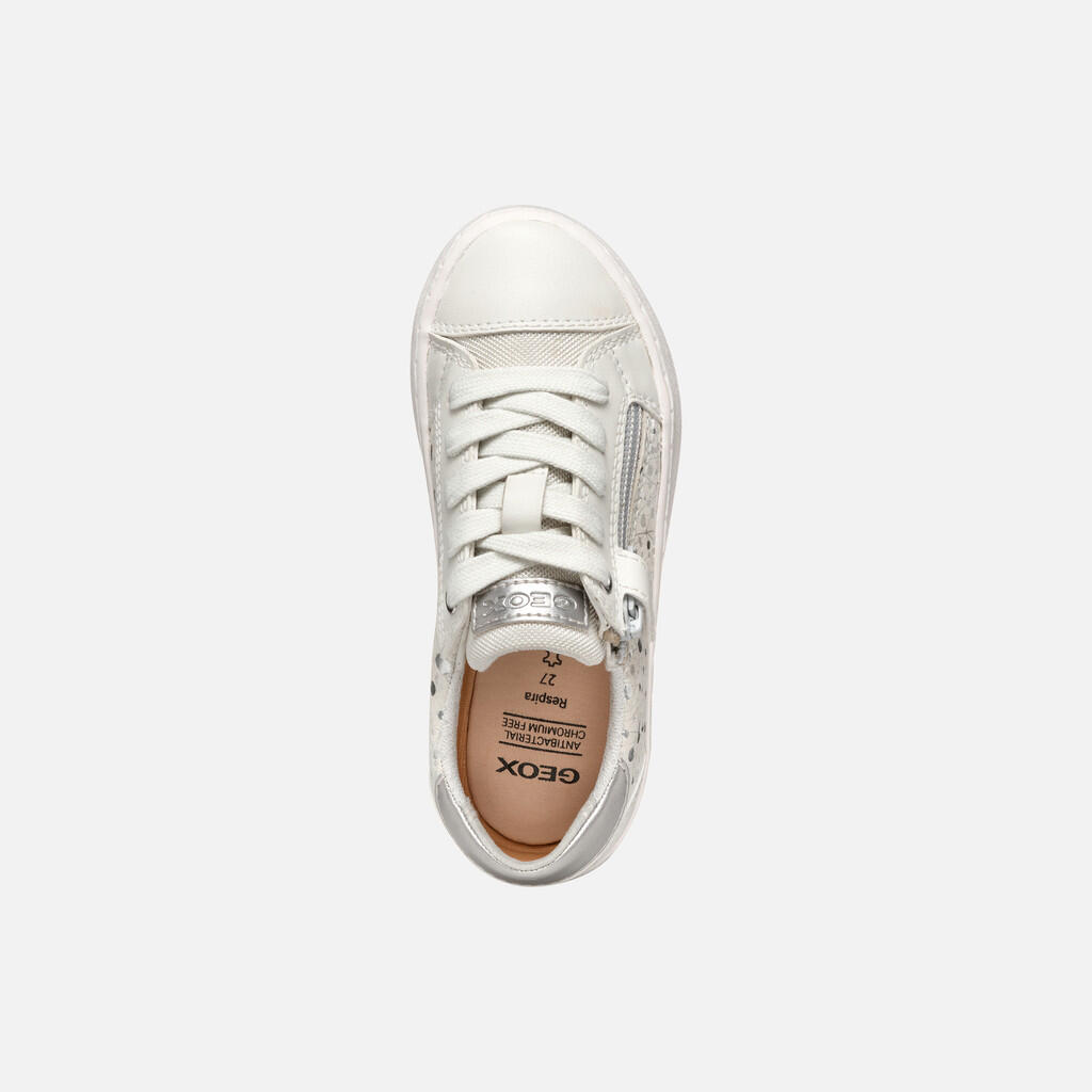 Baskets Fille J KILWI GIRL Blanc Cassé/Argent 7/7