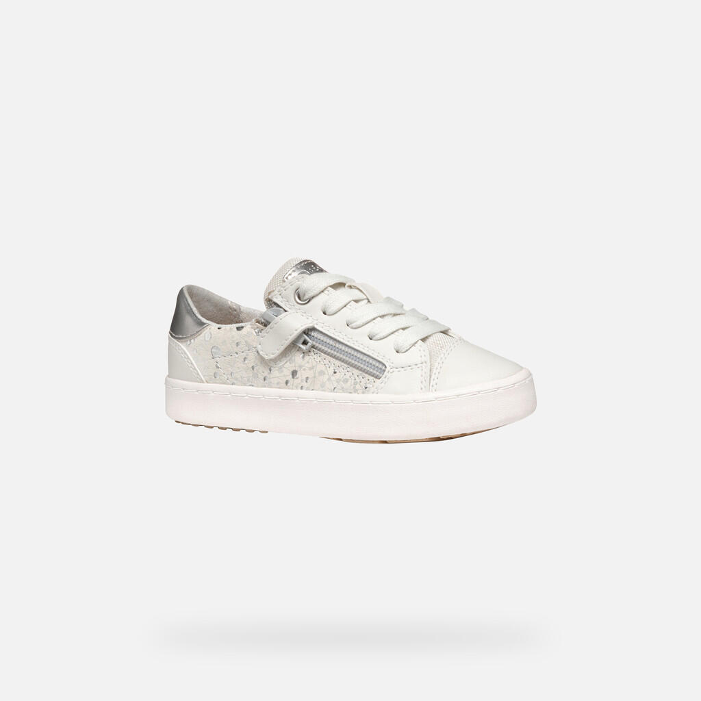 Baskets Fille J KILWI GIRL Blanc Cassé/Argent 4/7