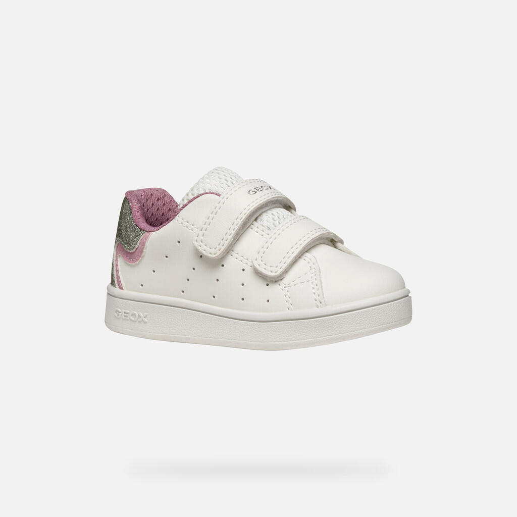 Baskets Bébé Fille B ECLYPER GIRL Blanc/Rose 4/7