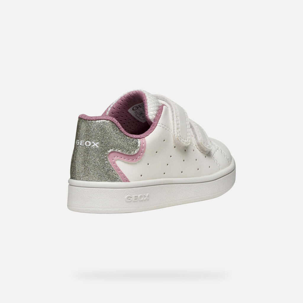 Baskets Bébé Fille B ECLYPER GIRL Blanc/Rose 6/7