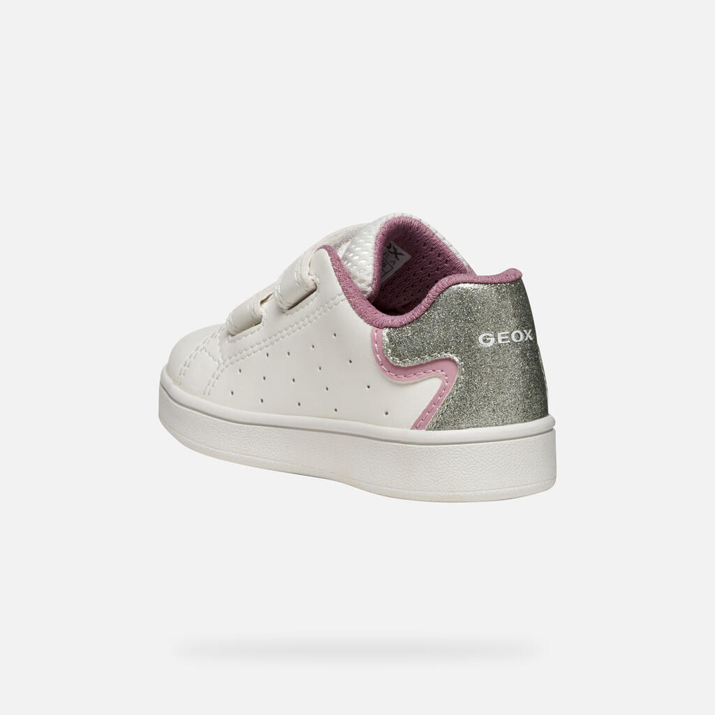 Baskets Bébé Fille B ECLYPER GIRL Blanc/Rose 5/7